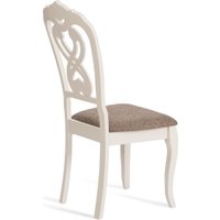 Стул TetChair Andromeda 47x55.5x107 (2шт, дерево гевея/Ivory White/ткань коричневая)