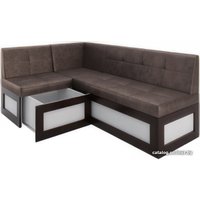 Угловой диван Мебель-АРС Нотис левый 207x82x132 (серо-шоколадный Star Velvet 60 Cofee)