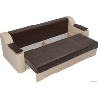 Диван Лига диванов Сенатор 102767 (экокожа, коричневый/бежевый)