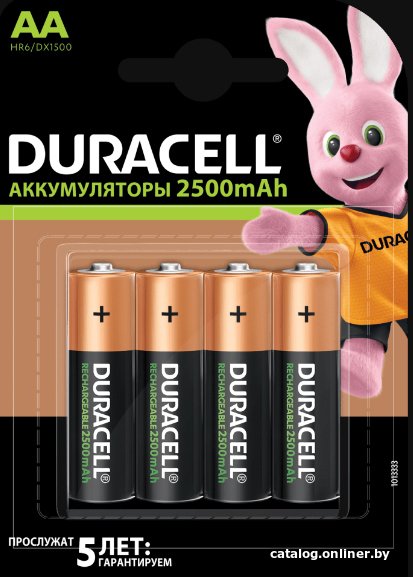 Аккумулятор DURACELL AA HR6/DX1500 4шт