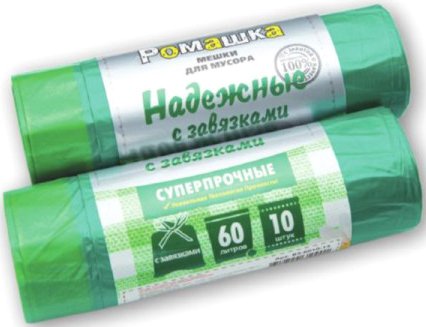 

Пакеты для мусора Ромашка Надежные ВЗ-6010-13 (10 шт)