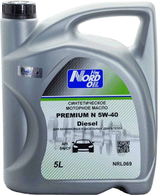 

Моторное масло Nord Oil Premium N dizel 5W-40 SN/CF 5л