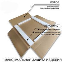  Пекам Зеркало Marta 1 80x110 marta1-80x110dcl (с подсветкой, с сенсором, часами)