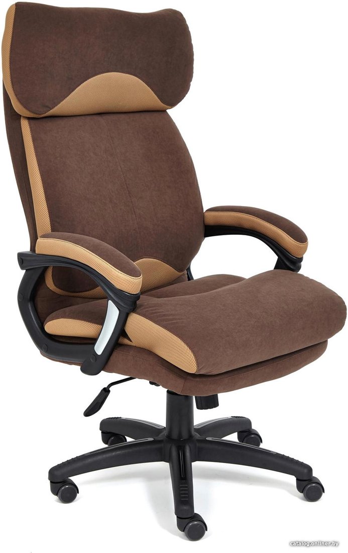 Офисное кресло TetChair Duke (флок/ткань, коричневый/бронзовый)