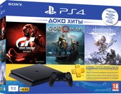 PlayStation 4 Slim 1TB GT Sport + God of War + Horizon Zero Dawn