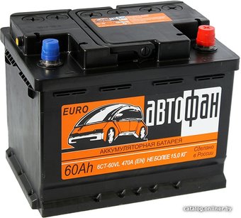 Автомобильный аккумулятор Автофан R (60 А·ч)