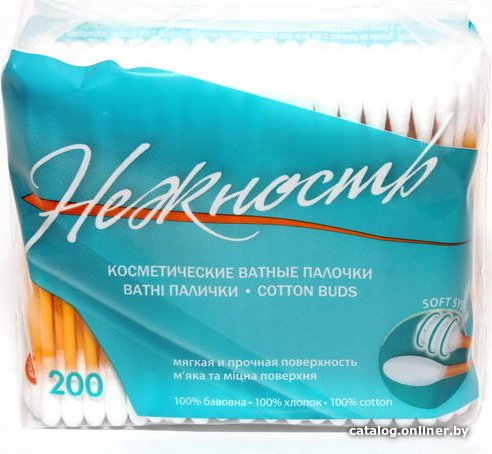 Ватные палочки Нежность в пакете (200 шт)