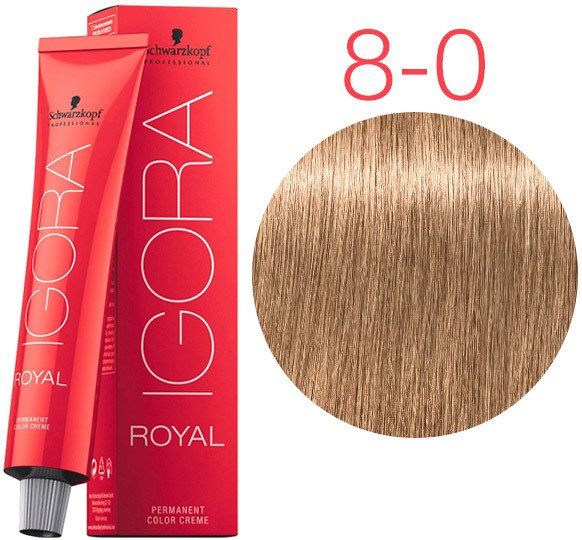 

Крем-краска для волос Schwarzkopf Professional Igora Royal Permanent Color Creme 8-0 60 мл
