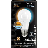 Светодиодная лампочка Gauss E27 10 Вт 2700 K [102502110-T]