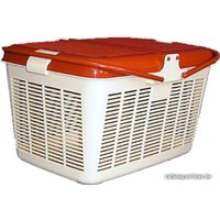 Переноска Dogman Корзина квадратная средняя (бежевый/коричневый)