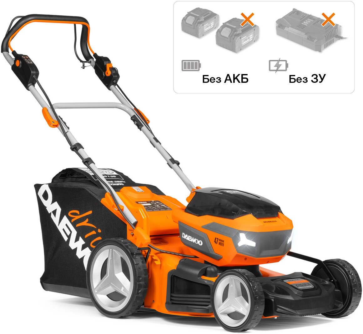 Газонокосилка Daewoo Power DLM 5042Li-S (без АКБ)