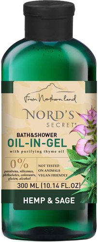 Nord's Secret Гель для душа Расслабляющий с эфирным маслом "Конопля и шалфей" 300 мл