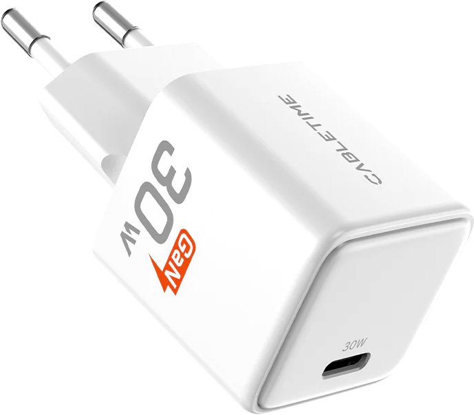 Сетевое зарядное Cabletime GA30W (белый)