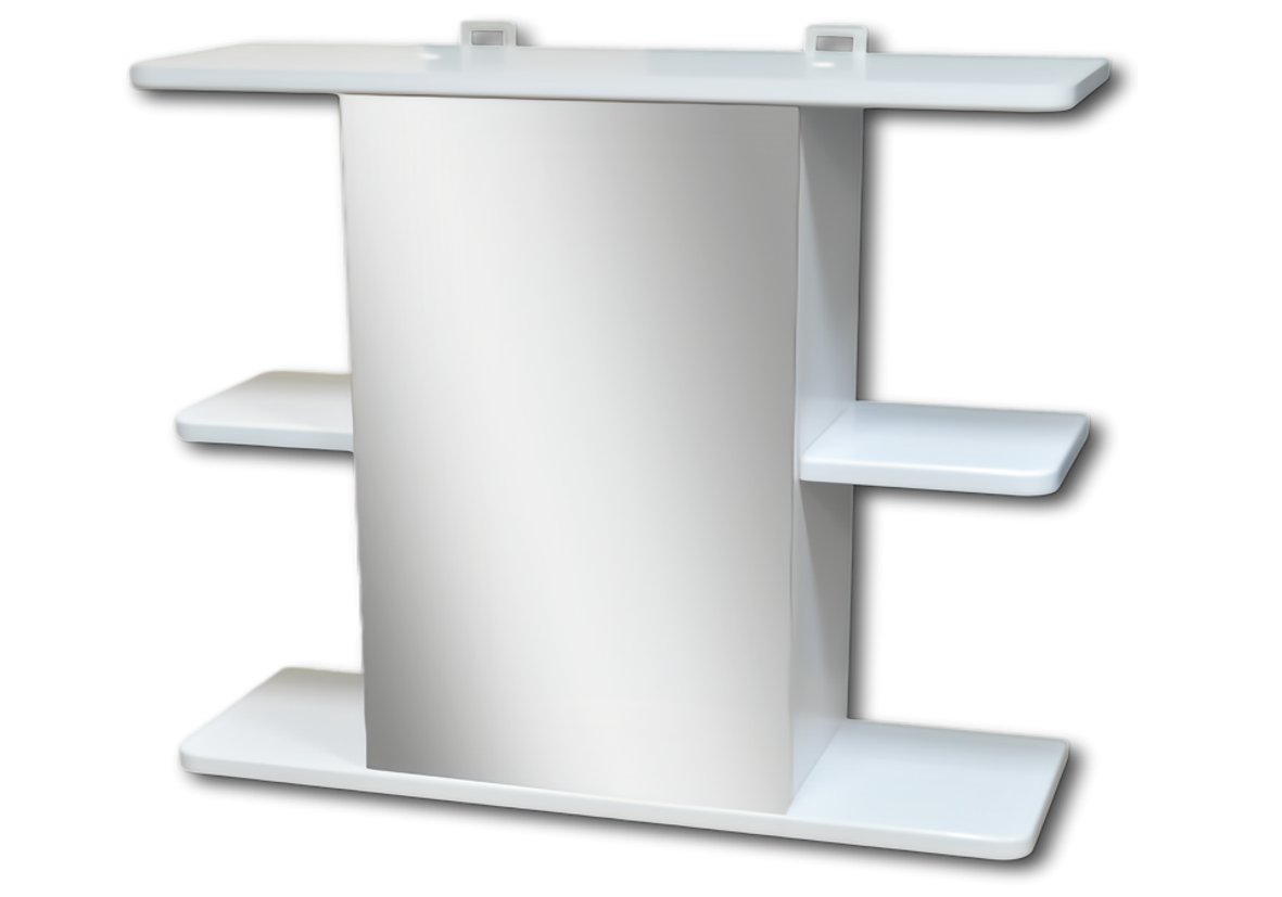 Гамма Шкаф с зеркалом для ванной 67.10 (белый, правый)