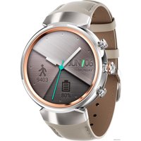 Умные часы ASUS ZenWatch 3 Silver case/Beige leather band [WI503Q]