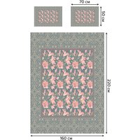 Набор текстиля для спальни Ambesonne Розовые цветы 160x220 bcsl_78045