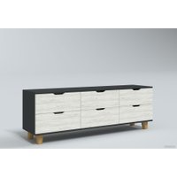 Комод Миркомодоф Майн 18 (антрацит/дуб крафт белый)