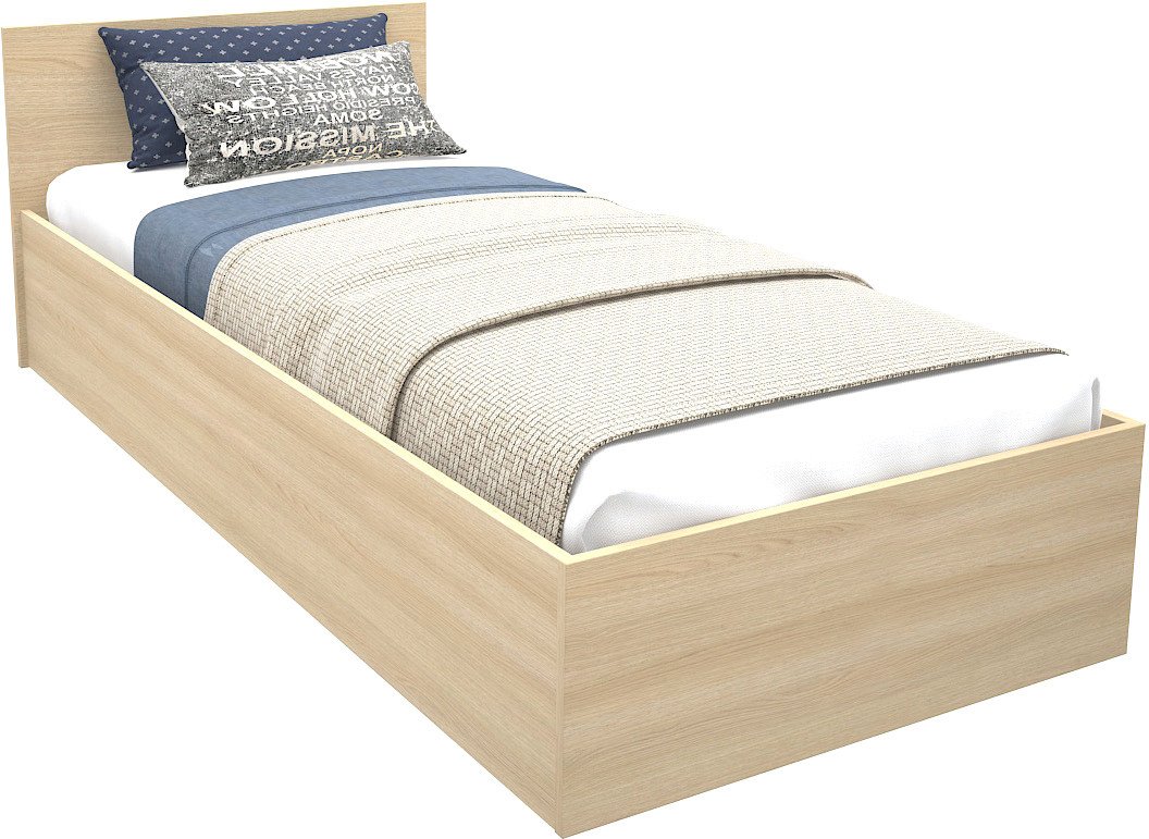 Кровать МДК КР9 80x200/700x952x2032 (дуб млечный)
