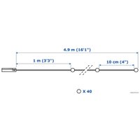 Светодиодная гирлянда роса Ikea Снёйра 804.213.65
