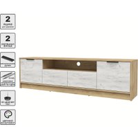 Тумба Интерлиния ТВ Концепт КТ-ТВ4-50 (дуб белый/дуб золотой)