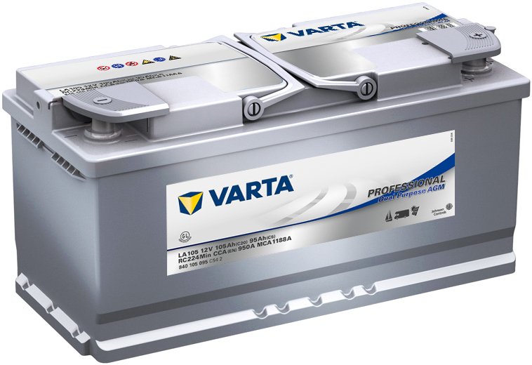 

Автомобильный аккумулятор Varta Professional Dual Purpose AGM 840 105 095 (105 А·ч)