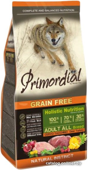 Сухой корм для собак Primordial GF Adult Deer & Turkey 12 кг