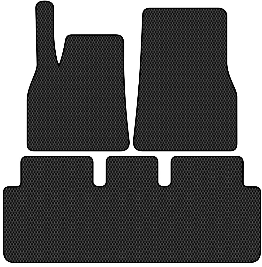 

Комплект ковриков для авто Alicosta Tesla Model S II (лифтбек / PLAID) 2021 - Н.В. (черный, ромб)