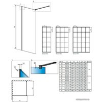 Душевая стенка Radaway Modo New Black II Factory 90 в Могилеве