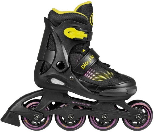 

Роликовые коньки PlayLife Joker Yellow (р. 31-34, черный/желтый)