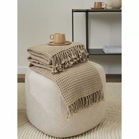 Плед Tkano Essential TK23-TH0003 (бежево-серый)