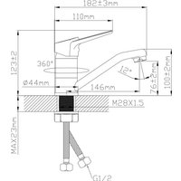 Смеситель Econoce D35-A 570 EC0578BL (черный)
