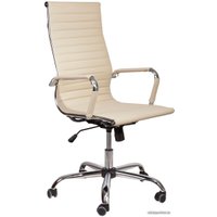 Офисное кресло AksHome Elegance Chrome Eco (кремовый)