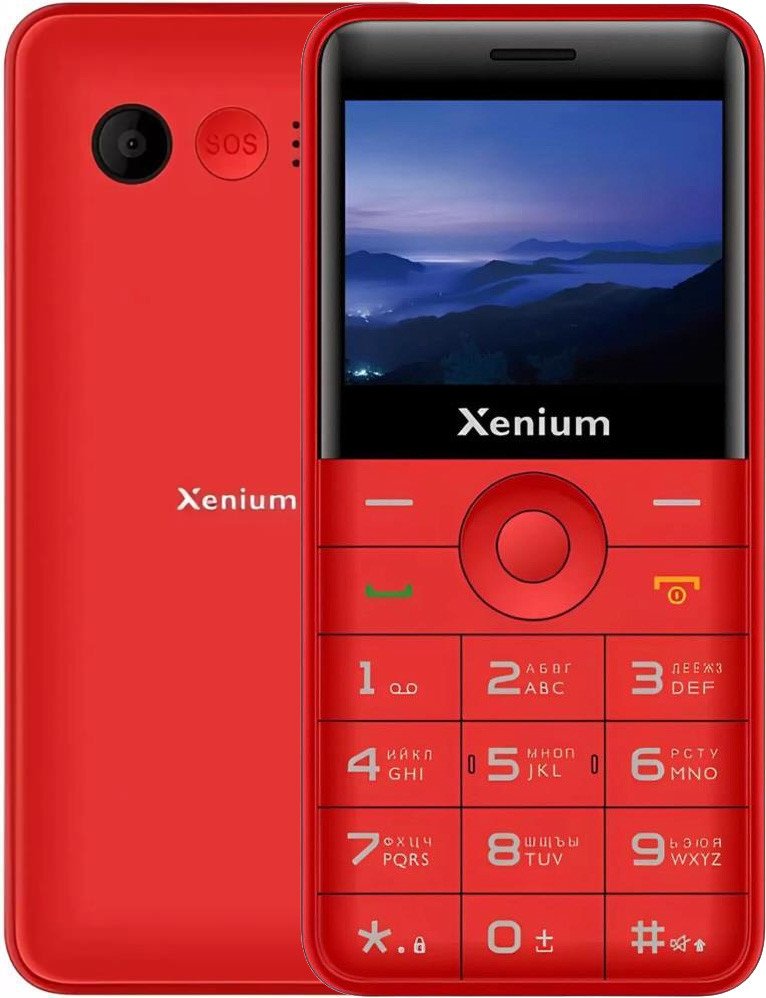 Кнопочный телефон Xenium X700 (красный)