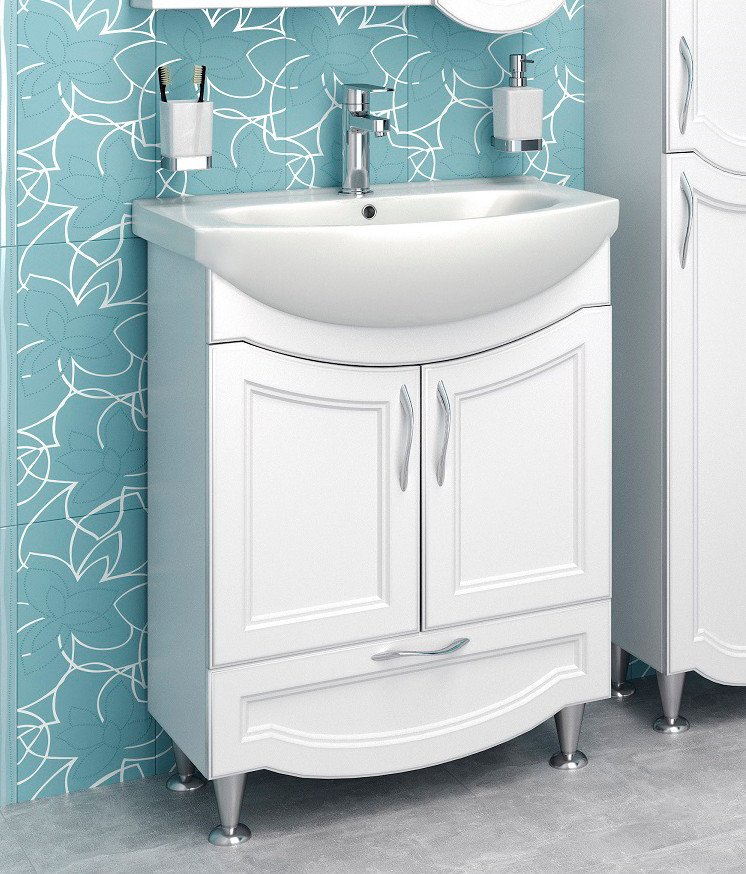 

Runo Тумба под умывальник Неаполь 65 (напольная, белый)