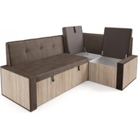 Угловой диван Мебель-АРС Таллин 191x83x121 (бархат шоколадный Star Velvet 60 Cofee)