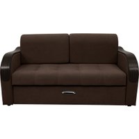 Диван Сириус Лидер-1 НПБ 185x110 (Eva 27 велюр коричневый)