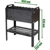 Разборный мангал ComfortProm Пикник (2 мм, неокрашенный)