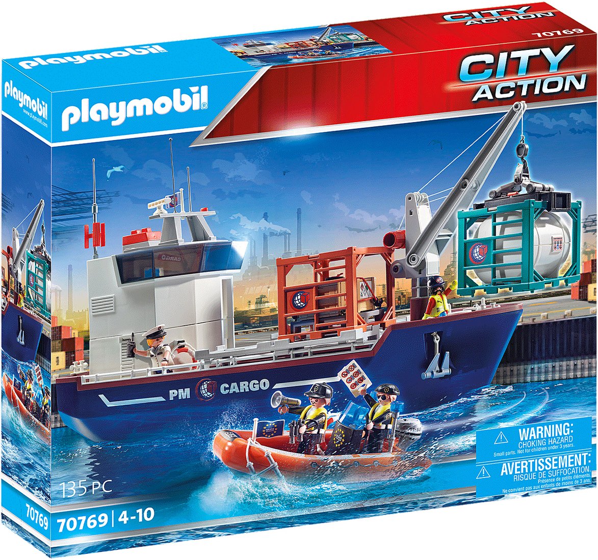 

Конструктор Playmobil PM70769 Грузовое судно с лодкой