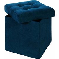 Пуфик DreamBag складной (Синий велюр)