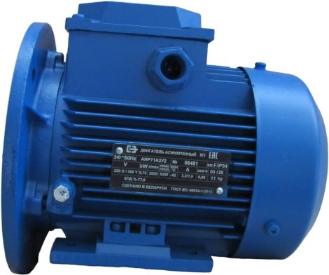 

Электрический двигатель Полесьеэлектромаш АИР71A2 (исполнение - IM2081, крепление - с р.к.в.)