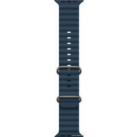 Умные часы Apple Watch Ultra 2 LTE 49 мм (титановый корпус, титановый/синий, ремешок из эластомера)