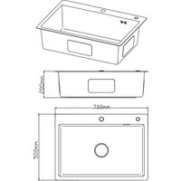 Кухонная мойка Diadonna DS7050B