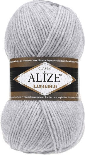

Пряжа для вязания Alize Lanagold 684 (240 м, пепельный меланж)