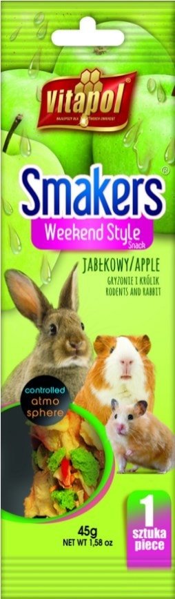 

Лакомство для грызунов Vitapol Smakers Weekend Style с яблоком 45 гр