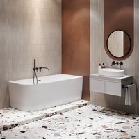 Ванна Wellsee Belle Spa 2.0 160x75 235803001 (пристенная ванна (правая) белый глянец, экран, каркас, сифон-автомат хром)