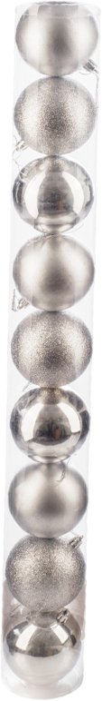 

Елочная игрушка Ausini VT25-04004-2 (серебристый, 9 шт)