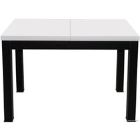 Кухонный стол ЭлиГард Black / СОБ (белый матовый)