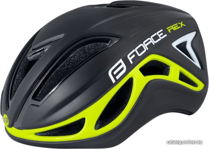 Cпортивный шлем Force Rex S/M (черный/салатовый)