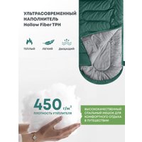 Спальный мешок RSP Outdoors Sleep 450 R RipStop 2024 (зеленый, 220x75см, молния справа)