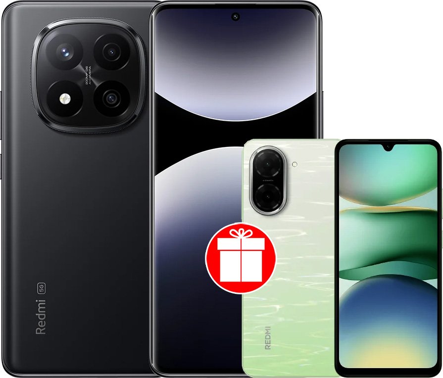 

Телефон Xiaomi Redmi Note 14 Pro+ 5G 12GB/512GB международная версия (черный) + Xiaomi Redmi A5 3GB/64GB (зеленое озеро) по акции